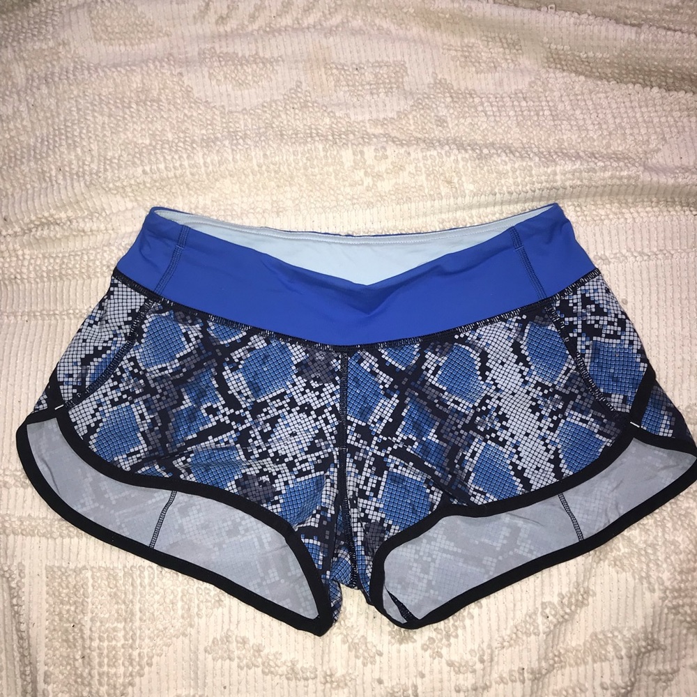 RARE Blue Snake-Print Speed Shorts